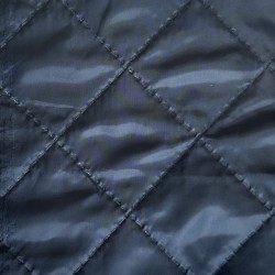 Matelassé sur Taffetas et Ouate , Simple face , carré 5x5 Marine