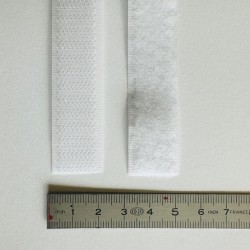 Bande auto-agrippante Blanche 20 mm
