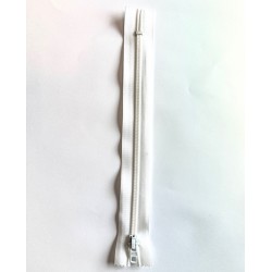 Fermeture à glissière spirale standard maille 6 blanc 23 cm