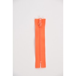 Fermeture à glissière injectée standard maille 6 orange 13 cm
