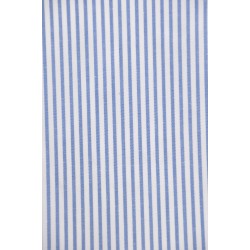 Tissu PROLIGNE M7511, Popeline, 165g/m², Rayé Bleu ciel et blanc