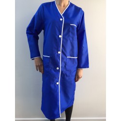 Blouse secrétaire 1901 en nylon bleu bugatti